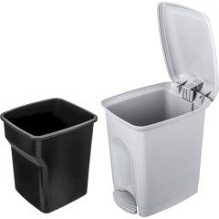 Ведро для мусора БЫТПЛАСТ «Педальный», 7 л, с педалью, МИКС (718332)