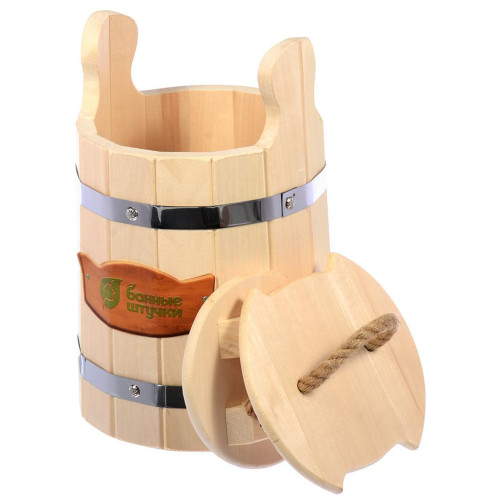 Кадка для воды и заготовки солений 5л с крышкой и гнётом 