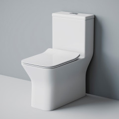 Унитаз-монолит EVA GOLD SM9608 тонкое сиденье ПП, с гофрой и гибкой подводкой