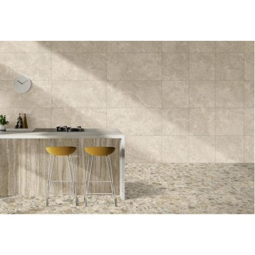 Плитка керамогранит 600*600 VITRA CityStone Травертин Клауд Матовый R10A 7Рек (за 1 м2)