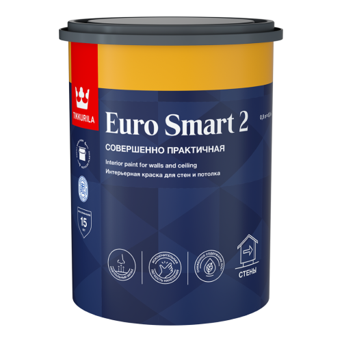Краска в/д Тиккурила EURO SMART-2 Интерьерная  0,9 л