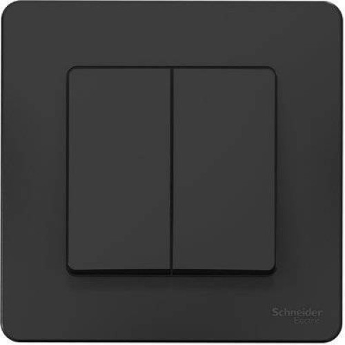 Выключатель 2-кл BLANCA 10А  антрацит SchE BLNVS010506