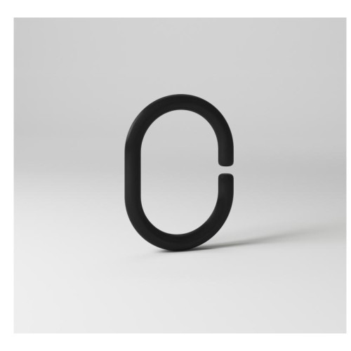 Кольцо для шторок в ванну IDDIS чёрное уп. 12шт RID013P