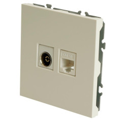 Розетка PC+TV ЭМИЛИ белый RST00-5106-01