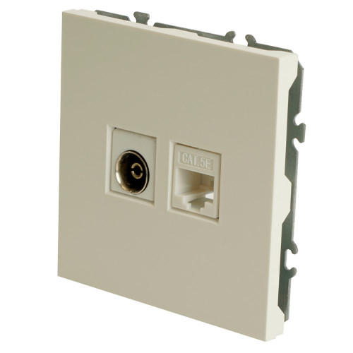 Розетка PC+TV ЭМИЛИ белый RST00-5106-01