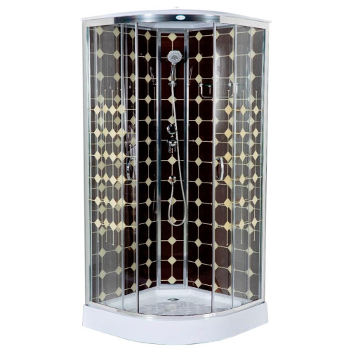 Душевая кабина ДАНА 90х90х215см низ. поддон, мозайка, 741 (3кор.)