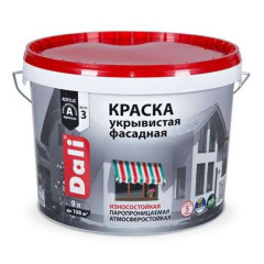Краска в/д DALI Фасадная Укрывистая 9л