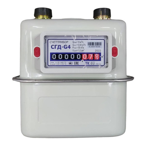 Счётчик газа СЧЕТПРИБОР СГД Т М30х2, G4 левый, аналог под Владимир с термокорректором (г. Орёл)