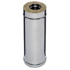 Дымоход сэндвич труба 0,8мм Ф150*210 L=0,50м нержавеющая сталь (Феррум)