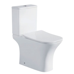 Унитаз-компакт EVA GOLD EG314 тонкое сиденье ДП, безободковый, гориз. вып.