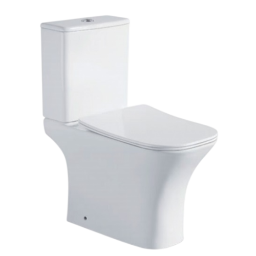 Унитаз-компакт EVA GOLD EG314 тонкое сиденье ДП, безободковый, гориз. вып.