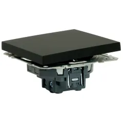 Переключатель 1-кл ЭМИЛИ перекрестный черный RSW10-5110-05