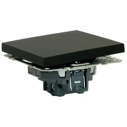 Переключатель 1-кл ЭМИЛИ перекрестный черный RSW10-5110-05
