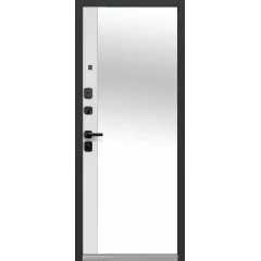 Дверь метал. Luxor 2МДФДуб Вертикаль Зеркало (2050*960, Левая)