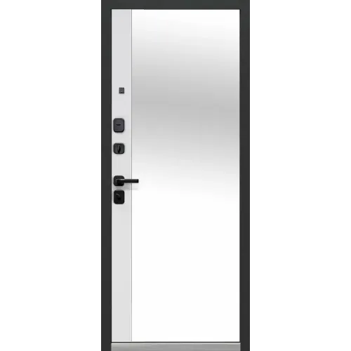 Дверь метал. Luxor 2МДФДуб Вертикаль Зеркало (2050*960, Левая)