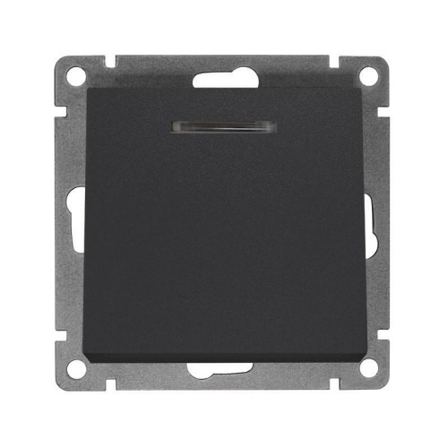 Выключатель 1-кл Universal Афина 10А с подсветкой графит A0121-Gr