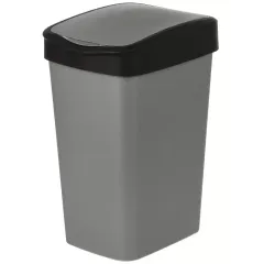 Контейнер для мусора Violet Tandem 20л серый металлик/черный (516052)