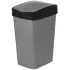 Контейнер для мусора Violet Tandem 20л серый металлик/черный (516052)