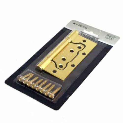 Петля накладная APECS 100*75*2,5-В2-Steel-GМ мат.золото(06121)