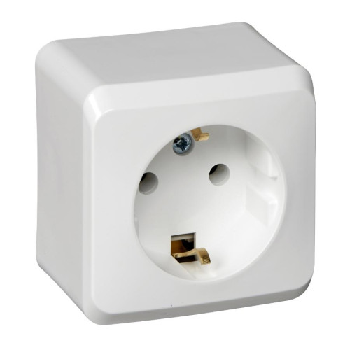 Розетка О/У 2P+Е ЭТЮД белый PA16-003B (67460)