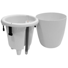 Горшок для цветов 5 л MUNCHEN с автополивом белый INGREEN IG622111048 (244020)