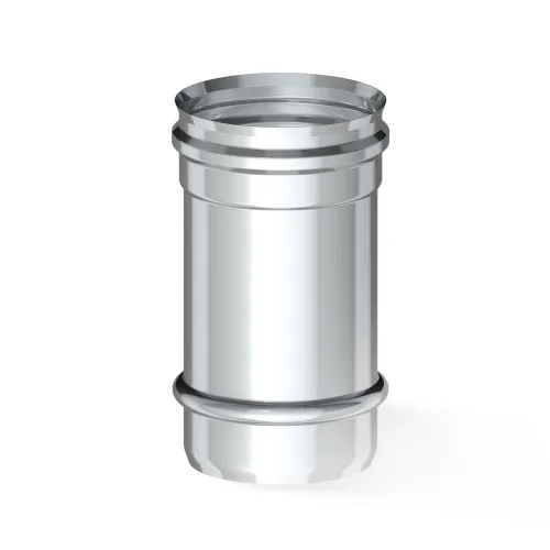 Дымоход труба 0,5мм Ф130 L=0,25м нержавеющая сталь (Corax)