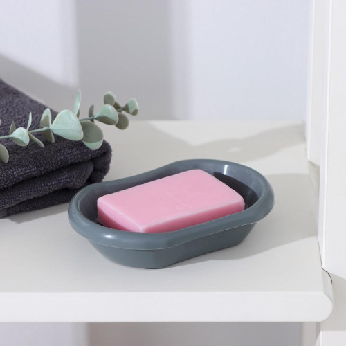 Мыльница с решёткой «Эконом», 13х9х3 см, цвет микс, пластик (4210103)