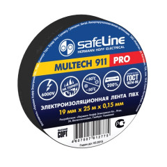 Изолента ПВХ 19мм х 25м черная SAFELINE (82476)