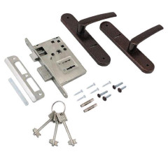 Замок врезной с руч. ПТИМАШ ЗВ9-4.08 (медь) (15979)