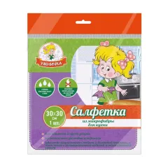 Салфетка Умничка для кухни, микрофибра 30 х 30 см (CM30-K-LB)
