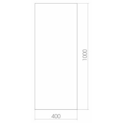 Зеркало MIXLINE прямоугольное 40х100 см б/полки