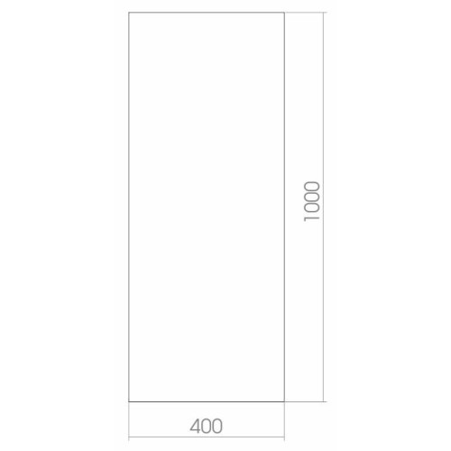 Зеркало MIXLINE прямоугольное 40х100 см б/полки