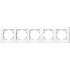 Рамка 5-пост UNIVersal Афина белый A1042