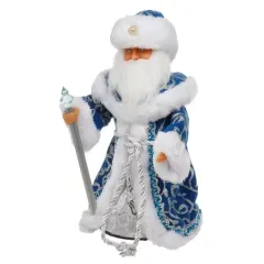 Фигурка декоративная Дед Мороз 30см музыка/движение синяя Y4-9446 (502895)