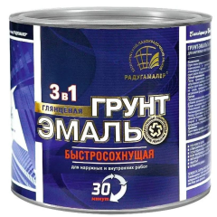 Грунт-эмаль РАДУГА-МАЛЕР по ржавчине быстросохнущая спелая вишня 1,9 кг