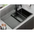 Мойка нерж. врезная GAPPO 78х50х21,5 см тол. 3 мм, чёрная, правая (сифон, коландер) GS7850-6R