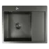 Мойка нерж. врезная MIXLINE PRO 60х50 тол. 3 мм, левая, черный графит, с сифоном