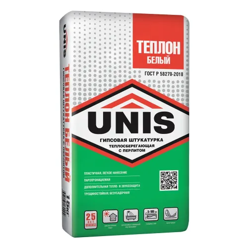 Штукатурка UNIS ТЕПЛОН гипсовая 15 кг