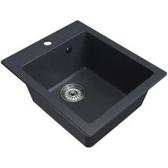Мойка комп. MIXLINE МЛ-ГМ14 420х500x190мм, антрацит (343), сифон