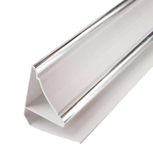 Профиль ПВХ АЛЬТА Плинтус потолочный ХРОМ 3,0 м (20)