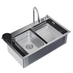 Мойка нерж. врезная MIXLINE PRO 750х460х215мм V2.0,сатин, сиф/доз/смесит/кол/д.р/о.с