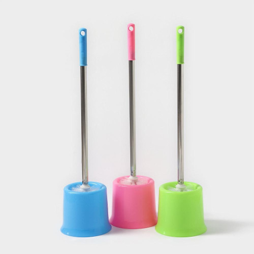 Ёрш для туалета напольный ДОЛЯНА 13хх53 см, цвет микс (5500043)