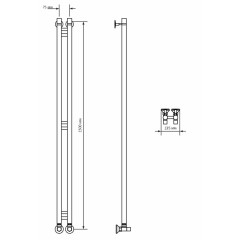 Полотенцесушитель нерж. MIXLINE STAR 1 150/7,5 (1/2