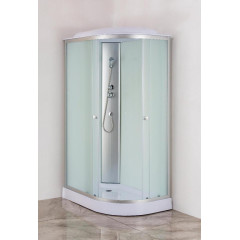 Душевая кабина EVA GOLD 80х120х215см левая низ. поддон, белое заднее стекло, F121WS-L (3кор.)