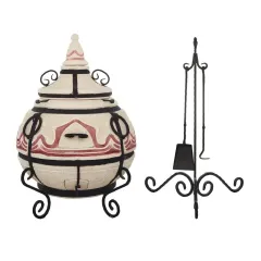 Тандыр Сармат Восточный (стойка, кочерга, совок, колосник, приспособление для подвешивания шампуров)(*8)