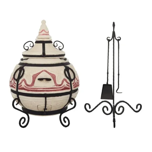 Тандыр Сармат Восточный (стойка, кочерга, совок, колосник, приспособление для подвешивания шампуров)(*8)