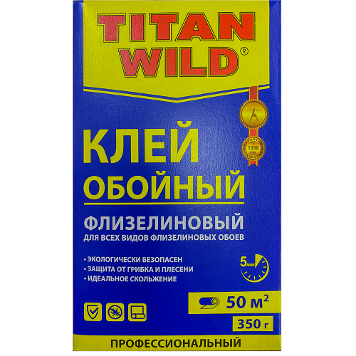 Клей обойный ТИТАН WILD для флизелиновых обоев 350гр (36) (*2)