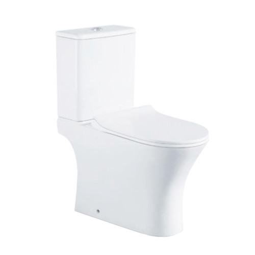 Унитаз-компакт EVA GOLD EG313 тонкое сиденье ДП, безободковый, гориз. вып.