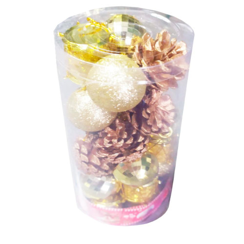 Шары новогодние набор 24шт, ассорти, Арт 52 (8\3279)