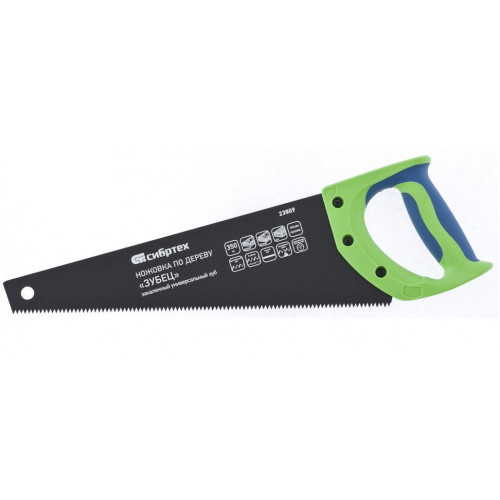 Ножовка СИБРТЕХ Зубец по дереву 350 мм защит. пок.(23809)
